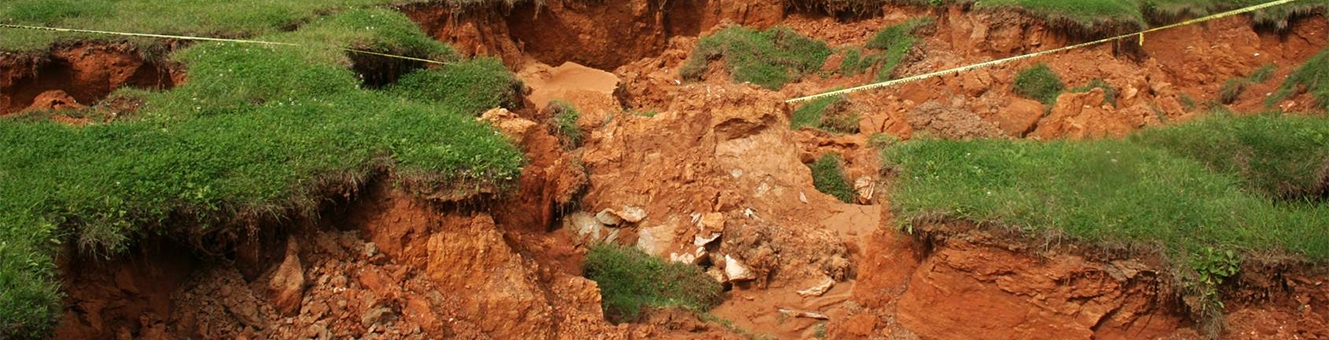 A collapsed geological site.