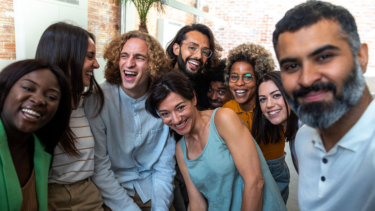 A diverse group of adults.