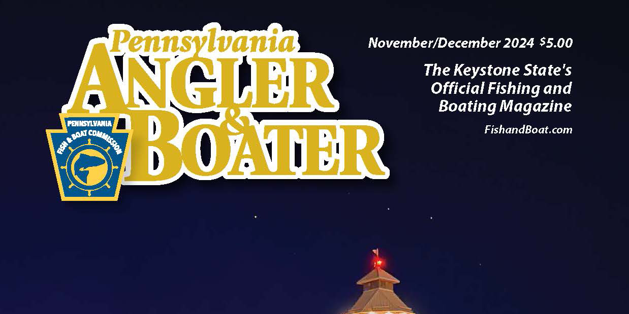 Top of the November/December 2024 issue of PA Angler & Boater showing the logo 