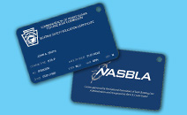 Image of the front and back of a Boating Safety Education Certificate on a blue background