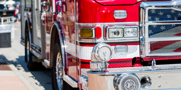 Front of a firetruck.