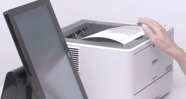 ballot coming out of a printer
